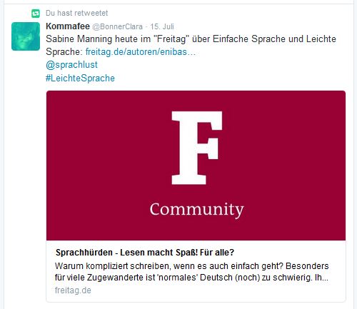 Kommafee zu Artikel Freitag 16.7.16